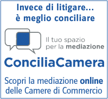 Invece di litigare è meglio conciliare. ConciliaCamera, il tuo spazio per la mediazione. Scopri la mediazione online delle Camere di Commercio.